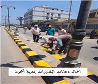  متابعات ميدانية لأعمال تطوير طريق ( العراقية /المشتل) بالشهداء فى المنوفية