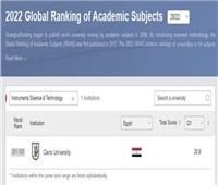جامعة القاهرة تتصدر الجامعات المصرية عالمياً بالتصنيف الصيني "شنغهاي" لعام 2022