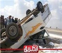 إصابة 13 شخصا في حادث انقلاب سيارة ربع نقل بالمنيا 