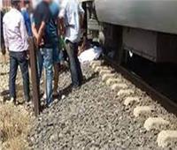 اصابة  شخص سقط من  قطار بالعياط 