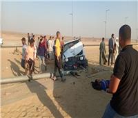إصابة 9 أشخاص في انقلاب سيارة ربع نقل بطريق مصر السويس الصحراوى