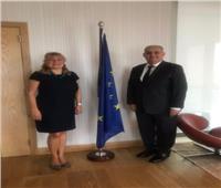 لقاء السفير المصري بالبرتغال المديرة التنفيذية للوكالة الأوروبية للسلامة البحرية 