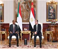 جلسة مباحثات بين السيسى و رئيس مجلس السيادة الانتقالى السودانى