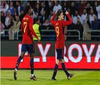 منتخب إسبانيا يفوز على الأردن بثلاثية مقابل هدف وديا.
