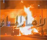 نشوب حريق هائل بالقرب من كوبري أحمد فخري بمدينة نصر 