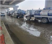  رفع مياه الأمطار أسفل كوبري الحضارات وطريق الخيالة بالقاهرة