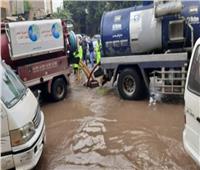 استكمال كسح تراكمات مياه الأمطار من شوارع القاهرة