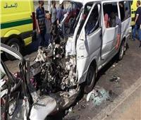 مصرع وإصابة 17 في حادث تصادم سياره ميكروباص مع سيارتين ملاكي بـ"أكتوبر"  