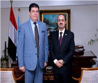 حسين زين يستقبل وزير الاعلام اليمني