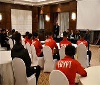 وزير الرياضة يؤازر منتخب مصر للشباب 