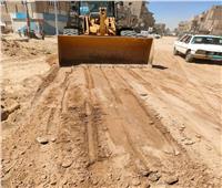 تمهيد مدخل القارة الصحراوي وإنارة شوارع السليمات فى أبوتشت 