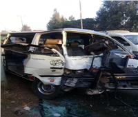 إصابة 12 شخص أثر انقلاب سيارة ربع نقل بالمنيا