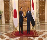 الرئيس السيسي يستقبل رئيس الوزراء الياباني بقصر الاتحادية