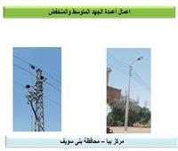 تعرف على نسب إحلال وتجديد شبكات الكهرباء  ضمن "حياة كريمة" بمحافظة بني سويف