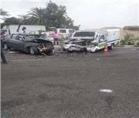 مصرع اثنين وإصابة ثلاثة آخرين في حادث تصادم سيارة ملاكي بأخري نقل بالأقصر 