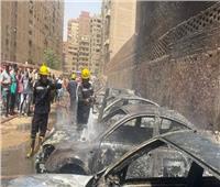 تفحم 7 سيارات التهمتهم النيران داخل جراج بالمريوطية 