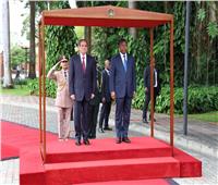 بالصور..مراسم استقبال رسمية للرئيس  عبدالفتاح السيسي في القصر الرئاسي بأنجولا