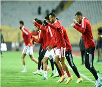 لاعبو الأهلي يجرون عمليات الأحماء استعدادا لمواجهة منتخب السويس في كأس مصر