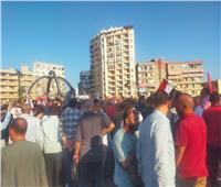 الاف المواطنين يتظاهرون ضد العدوان الاسرائيلى دعما لفلسطين بالبحيرة