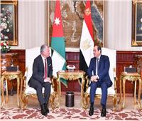الرئيس السيسي وملك الأردن  يؤكدان رفض تهجير الفلسطينيين من أراضيهم 
