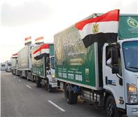  «غزة» تستقبل 18 شاحنة من «بيت الزكاة والصدقات» تحمل مواد غذائية ومستلزمات طبية وألبان أطفال