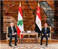 الرئيس السيسي يبحث مع رئيس الحكومة اللبنانية التصعيد العسكري الإسرائيلي في غزة
