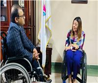 إيمان كريم تبحث مع سفير نيبال  سبل التعاون في مجال الإعاقة