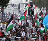إصابة 9 شرطيين واعتقال 232 متظاهرا بلندن خلال مسيرة حاشدة لدعم  لفلسطين