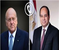الرئيس السيسي  يتلقى اتصالا هاتفيا من رئيس الحكومة اللبنانية