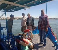 حملات تفتيشية على المراكب النيلية والمعديات بمركزين بالمنيا استعدادا لعيد الفطر المبارك