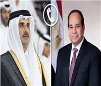 الرئيس السيسي  يتلقى اتصالاً هاتفياً من أمير قطر لبحث مستجدات قطاع غزة
