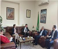 رئيس قطاع فلسطين بالجامعة العربية  يلتقي سفير بلجيكا لدى جمهورية مصر العربية