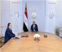 الرئيس السيسي يجتمع بمحافظ البنك المركزي المصري