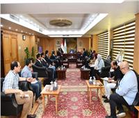 محافظ الفيوم يبحث مع وفد وزارة الاتصالات والوكالة الألمانية "GIZ"  التوسع في هندسة العمليات والإجراءات لتعزيز التطوير المؤسسي