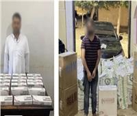 ضبط شخصين بحوزتهما 12 ألف عبوة سجائر مهربة قبل طرحها بالسوق السوداء