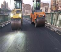 محافظ الجيزة يتابع أعمال رصف مطلع كوبري 15 مايو 