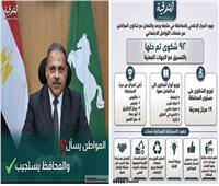 ‏ الإستجابة لـ ٩٢شكوى خلال شهر يونيو ضمن مبادرة "المواطن يسأل والمحافظ يستجيب"