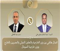 وزير الخارجية يبحث مع نظيره الصومالي العلاقات الثنائية وتطورات الأوضاع